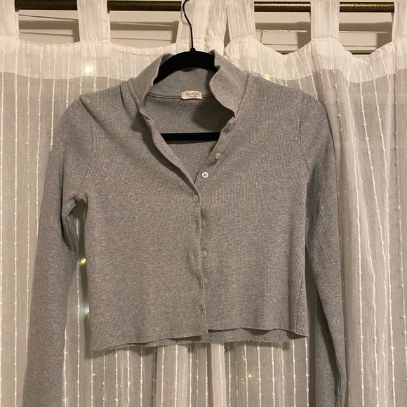 Brandy Grey Button Up Long Sleeve - Picture 1 of 3